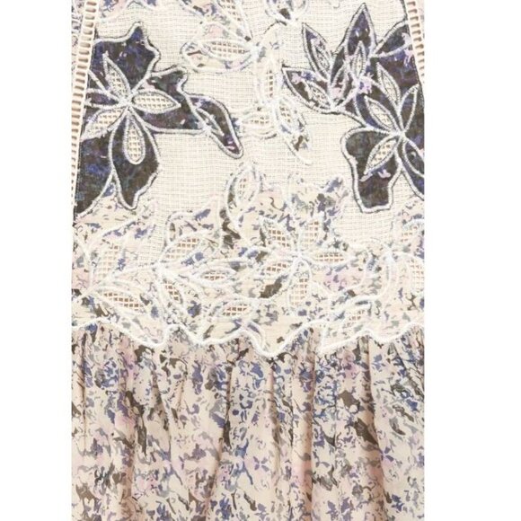 Kobi Halperin NWT Tegan Floral Fit-&-Flare Spring Skirt Navy Ivory Blush… - Picture 9 of 14
